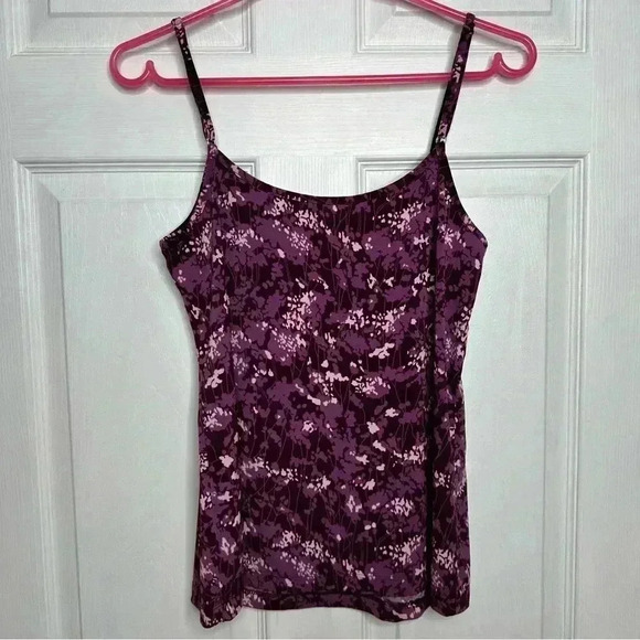 Reitman’s Tank Top Spaghetti Straps Adjustable Purple Floral Size Medium - Picture 9 of 16